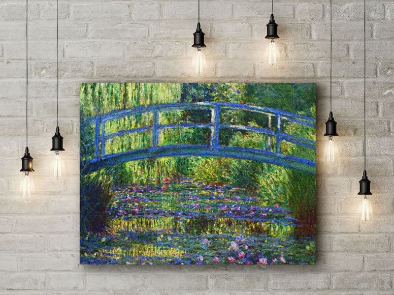 Claude Monet: The Japanese Footbridge/Le Pont Japonai Fine Art Canvas.