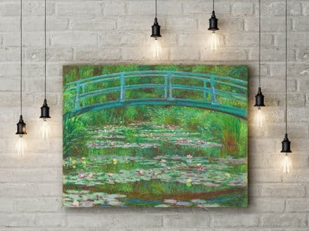 Claude Monet: The Japanese Footbridge. Fine Art Canvas.