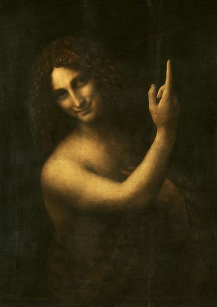Da Vinci, Leonardo: St. (Saint) John the Baptist. Fine Art Print/Poster. Sizes: A4/A3/A2/A1 (001898)