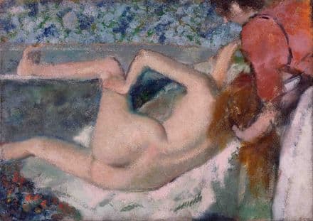 Degas, Edgar: After the Bath. Fine Art Print/Poster. Sizes: A4/A3/A2/A1 (003734)