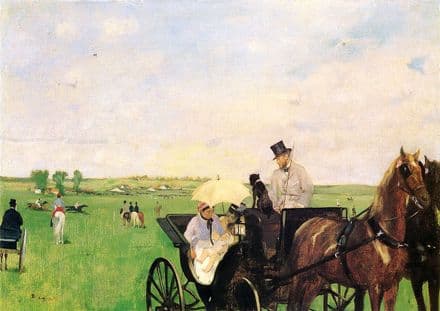 Degas, Edgar: At the Races in the Countryside. Fine Art Print/Poster. Sizes: A4/A3/A2/A1 (001374)