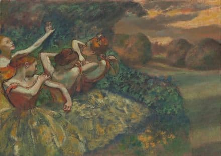 Degas, Edgar: Four Dancers. Fine Art Print/Poster. Sizes: A4/A3/A2/A1 (003747)