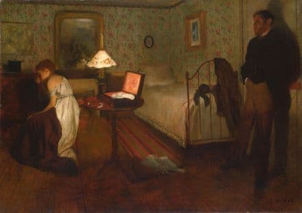 Degas, Edgar: Interior. Fine Art Print/Poster. Sizes: A4/A3/A2/A1 (003750)