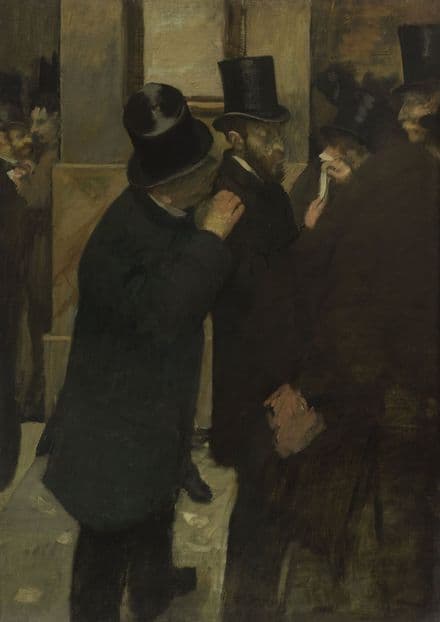 Degas, Edgar: Portraits at the Stock Exchange. Fine Art Print/Poster. Sizes: A4/A3/A2/A1 (003757)
