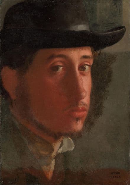 Degas, Edgar: Self-Portrait. Fine Art Print/Poster. Sizes: A4/A3/A2/A1 (003760)