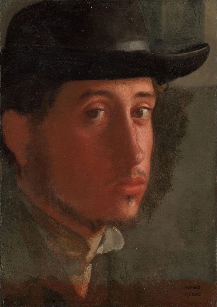 Degas, Edgar: Self-Portrait. Fine Art Print/Poster. Sizes: A4/A3/A2/A1 (003760)