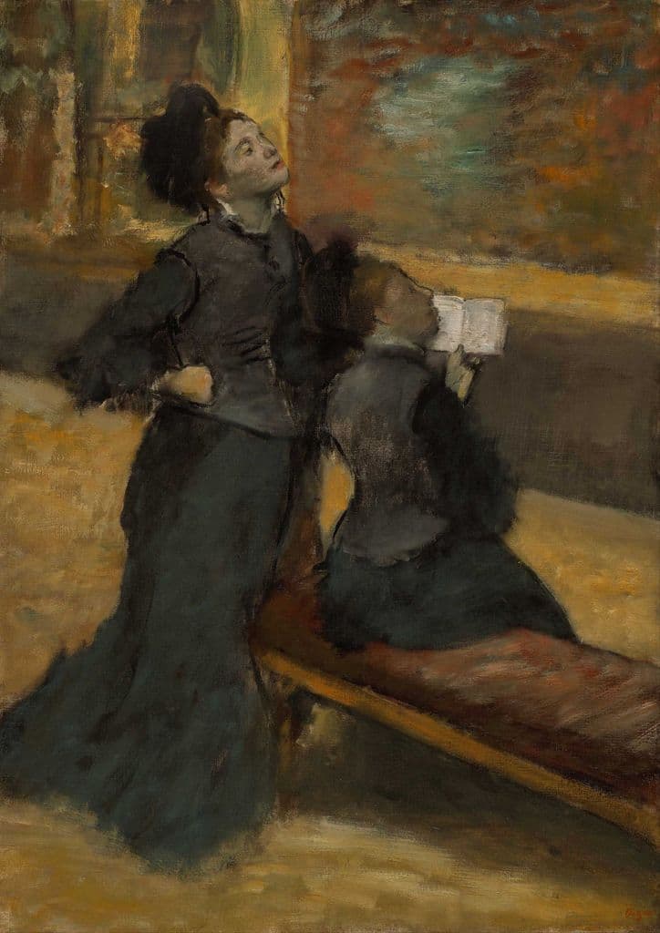Degas, Edgar: Visit to a Museum. Fine Art Print/Poster. Sizes: A4/A3/A2/A1 (003777)