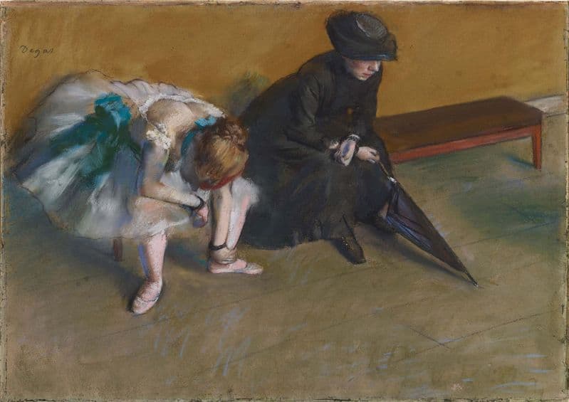 Degas, Edgar: Waiting. Fine Art Print/Poster. Sizes: A4/A3/A2/A1 (003778)