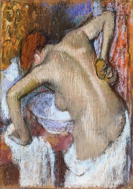 Degas, Edgar: Woman Sponging Her Back. Fine Art Print/Poster. Sizes: A4/A3/A2/A1 (003780)