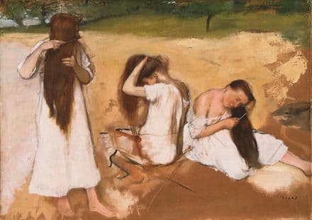 Degas, Edgar: Women Combing Their Hair. Fine Art Print/Poster. Sizes: A4/A3/A2/A1 (003781)