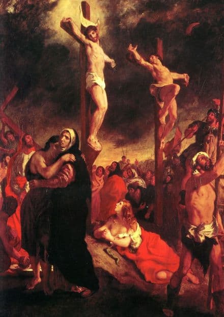 Delacroix, Eugene: Christ at the Cross. Fine Art Print/Poster. Sizes: A4/A3/A2/A1 (001091)