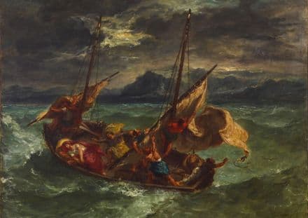 Delacroix, Eugene: Christ on the Sea of Galilee. Fine Art Print/Poster (4360)