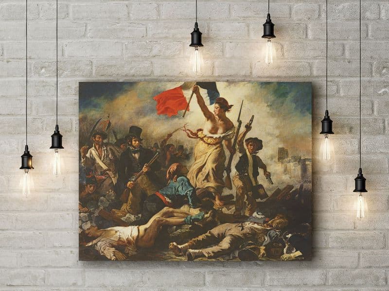 Delacroix: Liberty Leading the People. Fine Art Canvas.