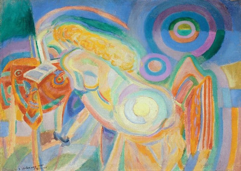 Delaunay, Robert: Nude Woman Reading. Fine Art Print/Poster. Sizes: A4/A3/A2/A1 (002181)