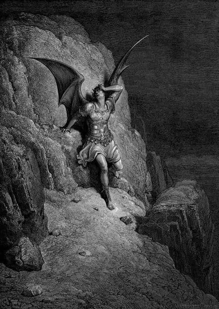 Dore, Gustave: Depiction of Satan. Fine Art Print/Poster. Sizes: A4/A3/A2/A1 (001837)
