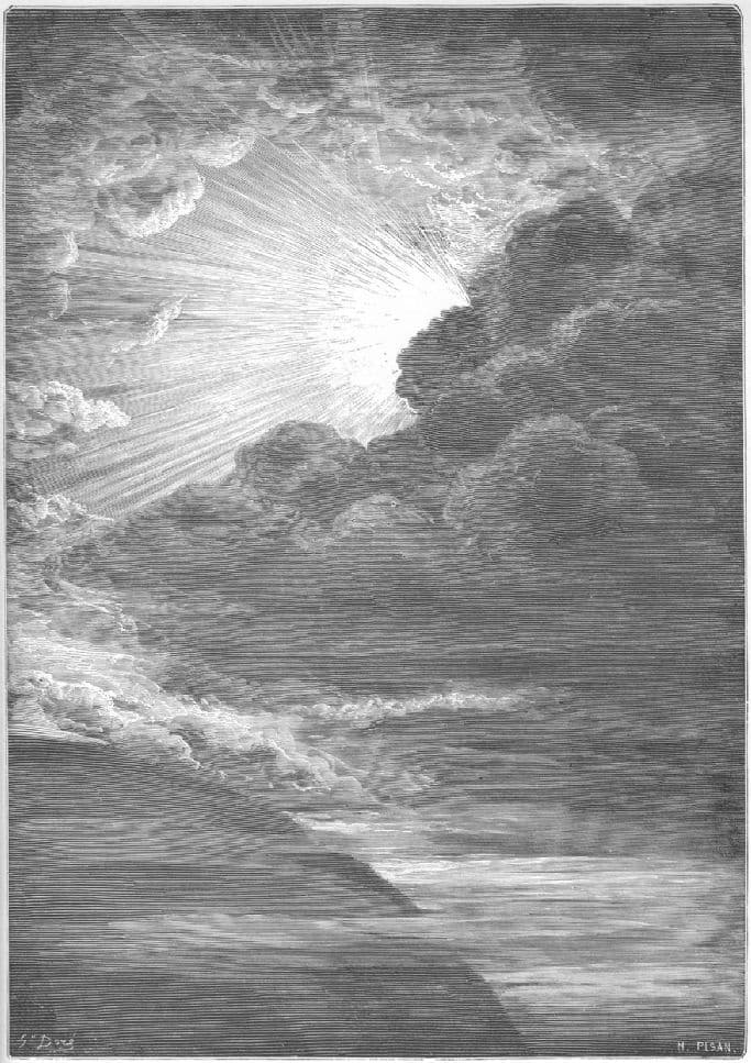 Dore, Gustave: The Creation of Light. Fine Art Print/Poster. Sizes: A4/A3/A2/A1 (001831)
