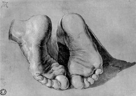 Durer, Albrecht: Feet of an Apostle. Fine Art Print/Poster. Sizes: A4/A3/A2/A1 (001220)