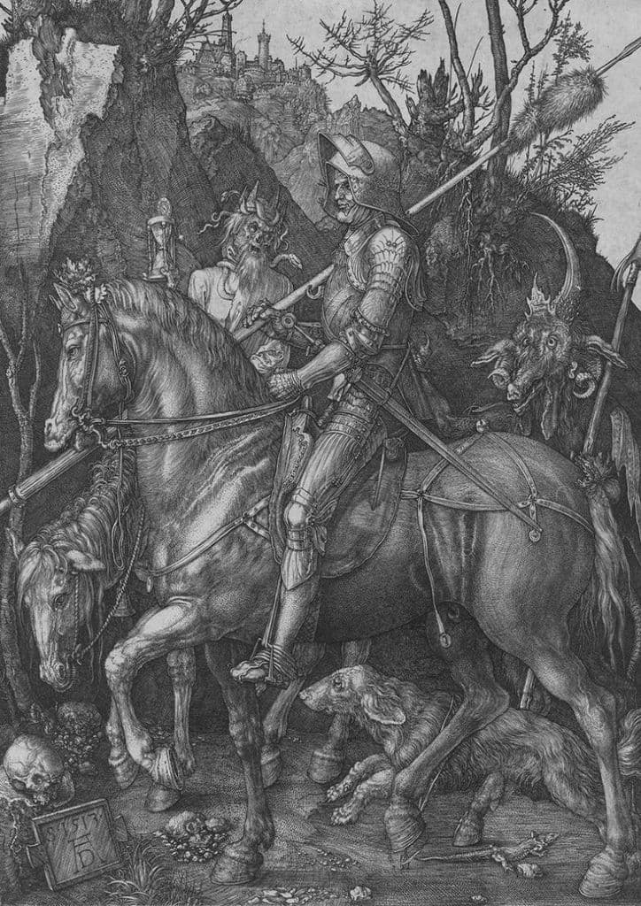 Durer, Albrecht: Knight, Death and the Devil. Fine Art Print/Poster. Sizes: A4/A3/A2/A1 (001917)