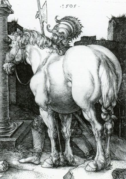 Durer, Albrecht: The Large Horse. Fine Art Print/Poster. Sizes: A4/A3/A2/A1 (001920)
