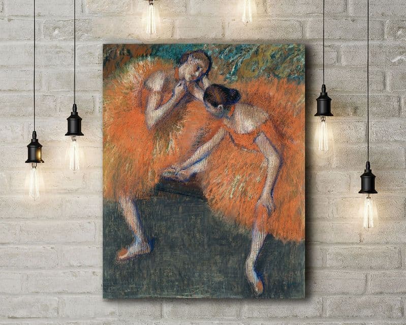 Edgar Degas: Two Dancers. Fine Art Canvas.