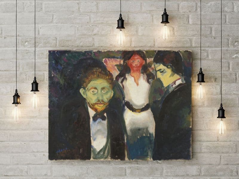 Edvard Munch: Jealousy(2). Fine Art Canvas.