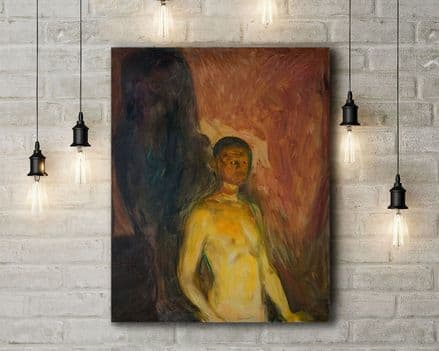 Edvard Munch: Self Portrait in Hell. Fine Art Canvas.