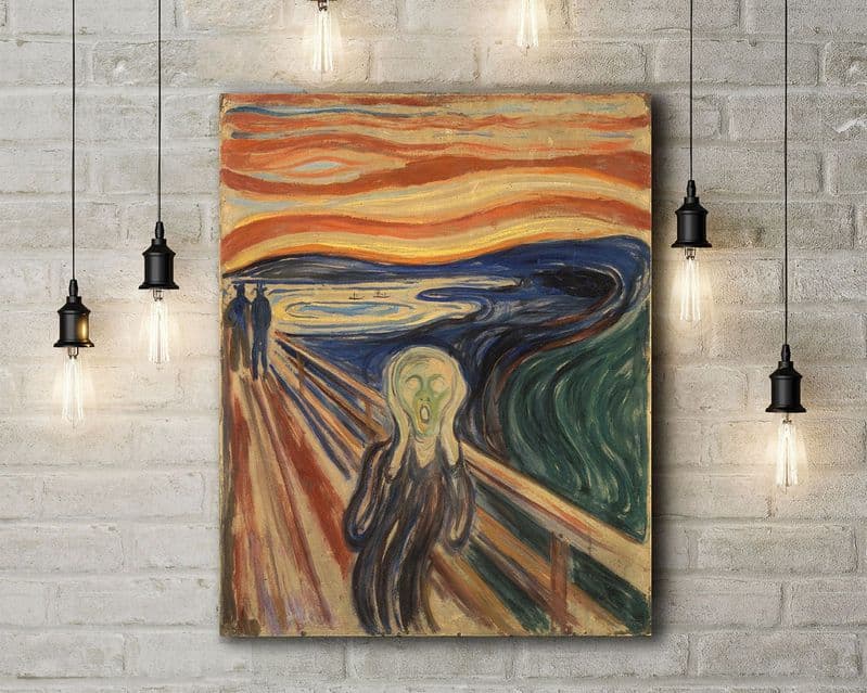 Edvard Munch: The Scream. Fine Art Canvas.