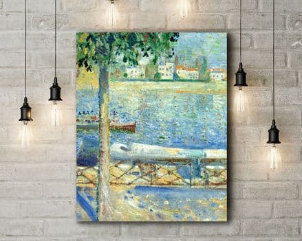 Edvard Munch: The Seine at Saint-Cloud. Fine Art Canvas.