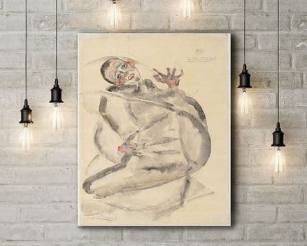 Egon Schiele: I Will Gladly Endure for Art and My Loved Ones. Fine Art Canvas.