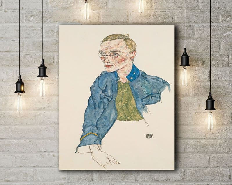 Egon Schiele: One-Year Volunteer Lance-Corporal. Fine Art Canvas.