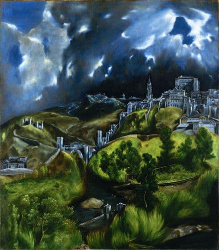 El Greco (Domenico Theotocopuli): View of Toledo. Fine Art Print/Poster (5174)