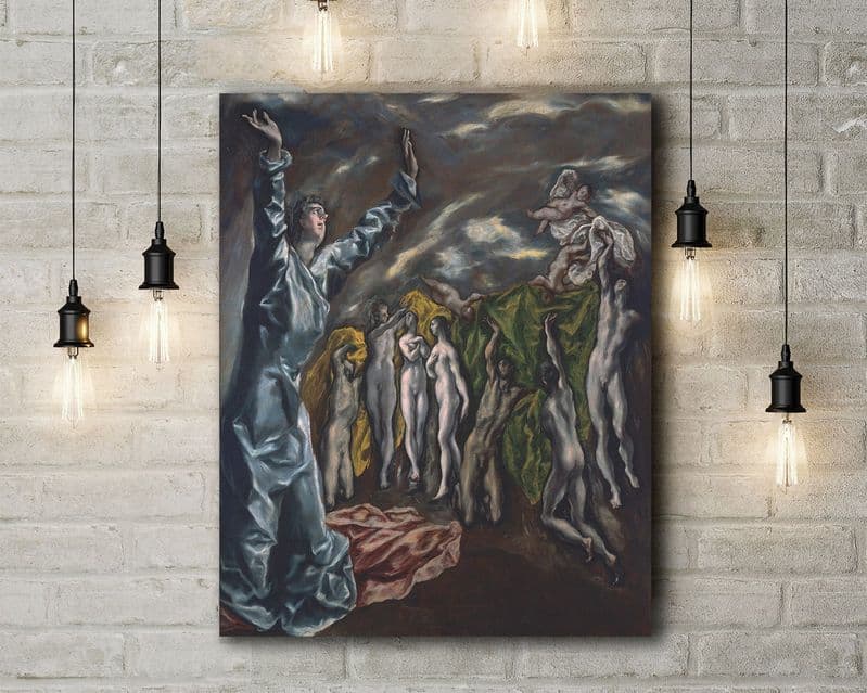 El Greco: Opening of the Fifth Seal. Fine Art Canvas.