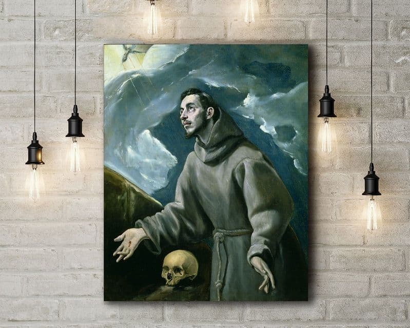 El Greco: St Francis Receiving the Stigmata. Fine Art Canvas.