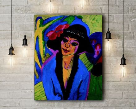 Ernst Ludwig Kirchner: Portrait of Gerda. Fine Art Canvas.