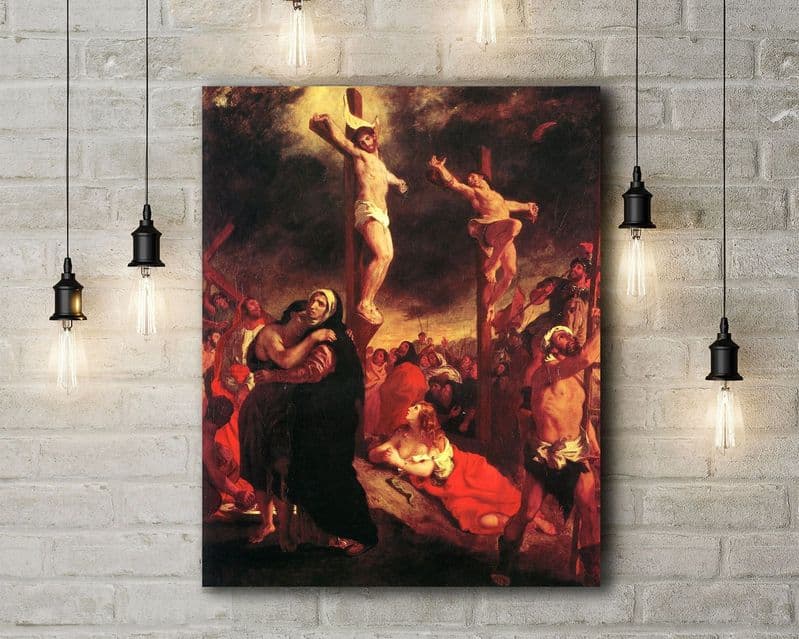 Eugène Delacroix: Christ at the Cross. Fine Art Canvas.