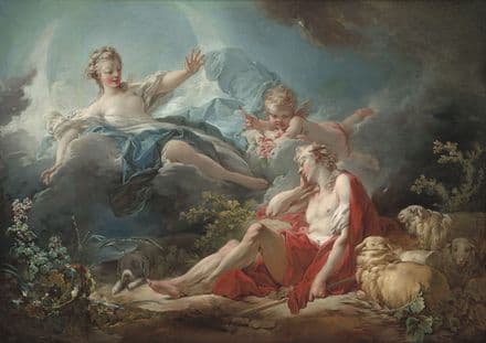 Fragonard, Jean-Honore. Diana and Endymion. Fine Art Print/Poster. Sizes: A4/A3/A2/A1 (00125)
