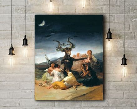 Francisco de Goya: Witches Sabbath. Fine Art Canvas.