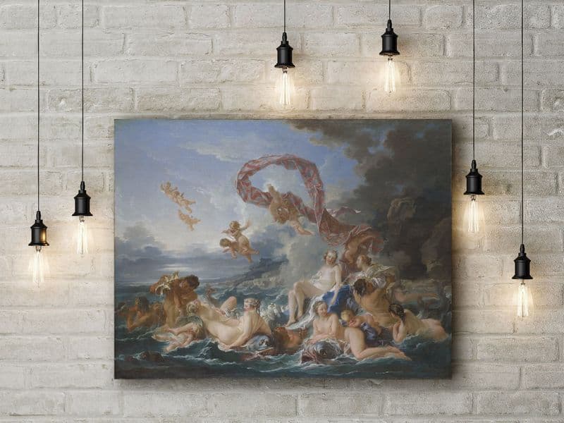 Francois Boucher: The Triumph of Venus. Mythological Fine Art Canvas.