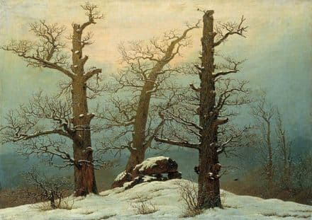 Friedrich, Casper David: Cairn in Snow. Fine Art Print/Poster. Sizes: A4/A3/A2/A1 (003886)