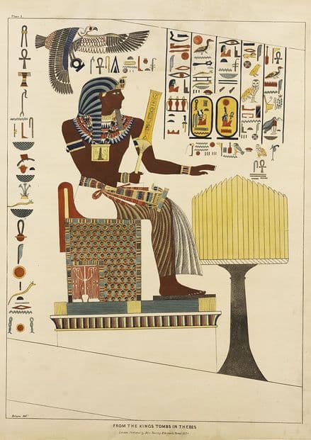 From the Kings Tombs in Thebes. Ancient Egypt Art Print/Poster (4961)