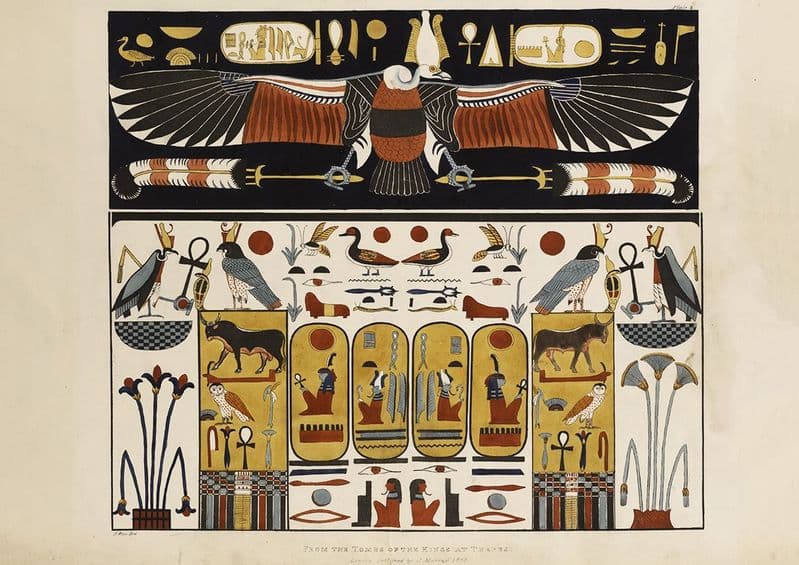 From the Kings Tombs in Thebes. Ancient Egypt Art Print/Poster (4962)