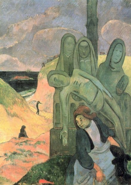 Gauguin, Paul: The Green Christ (Breton Calvary). Fine Art Print/Poster. Sizes: A4/A3/A2/A1 (001537)