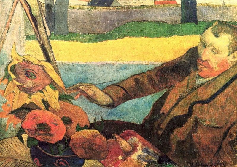 Gauguin, Paul: Van Gogh Painting Sunflowers. Fine Art Print/Poster. Sizes: A4/A3/A2/A1 (001534)