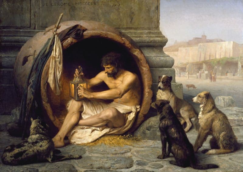 Gerome, Jean Leon: Diogenes. Fine Art Print/Poster. Sizes: A4/A3/A2/A1 (002839)