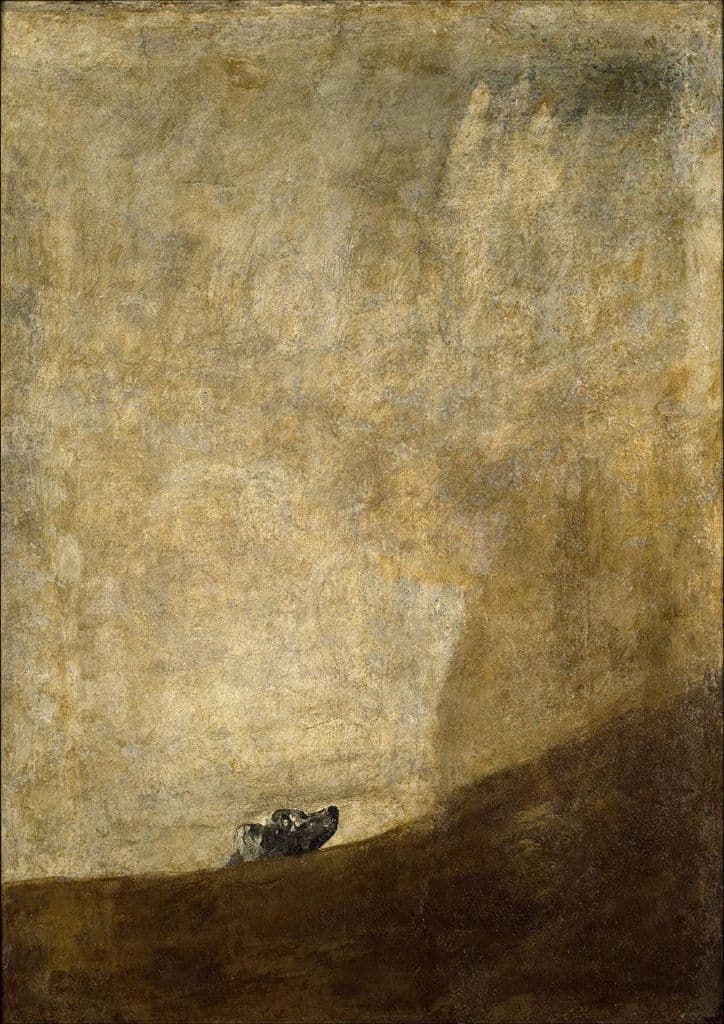 Goya, Francisco de: The Dog. Fine Art Print/Poster. Sizes: A4/A3/A2/A1 (00240)