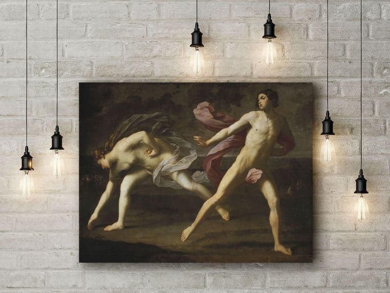 Guido Reni: Hippomenes and Atalanta. Fine Art Canvas.
