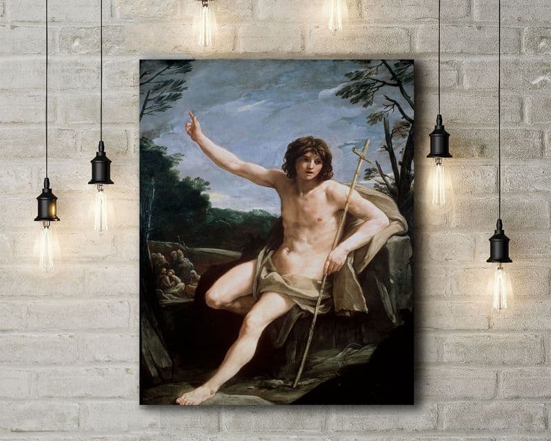 Guido Reni: St John the Baptist in the Wilderness. Fine Art Canvas.