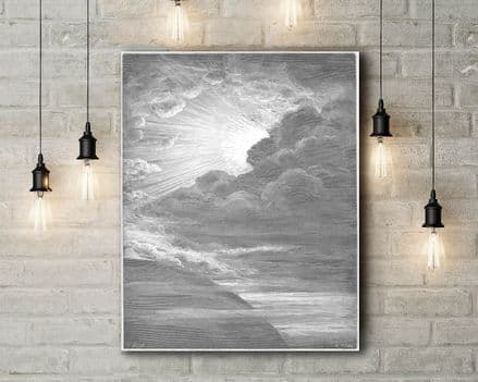 Gustave Dore: The Creation of Light. Fine Art Canvas.