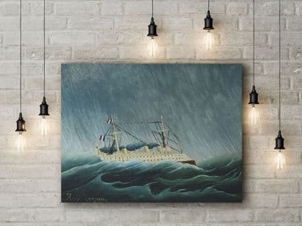 Henri Rousseau: The Storm Tossed Vessel. Fine Art Canvas.