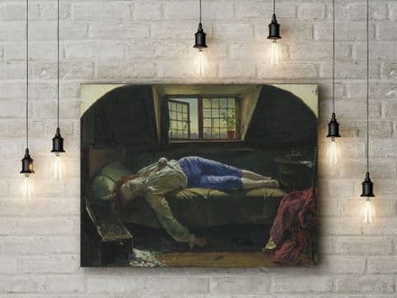 Henry Wallis: The Death of Chatterton. Fine Art Canvas.